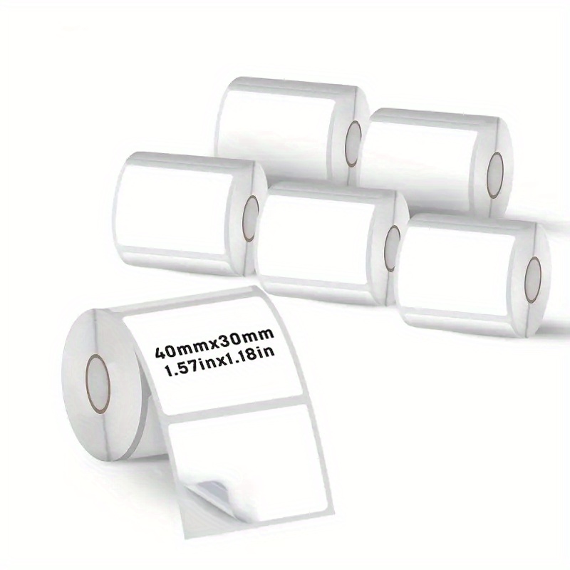 Label Maker - 6 Rolls 40x30mm Thermal Label Paper