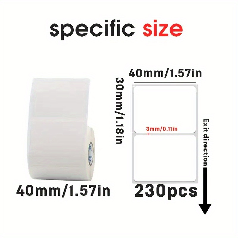 6 Rolls 40x30mm Thermal Label  - Label Maker ulasan dan harga